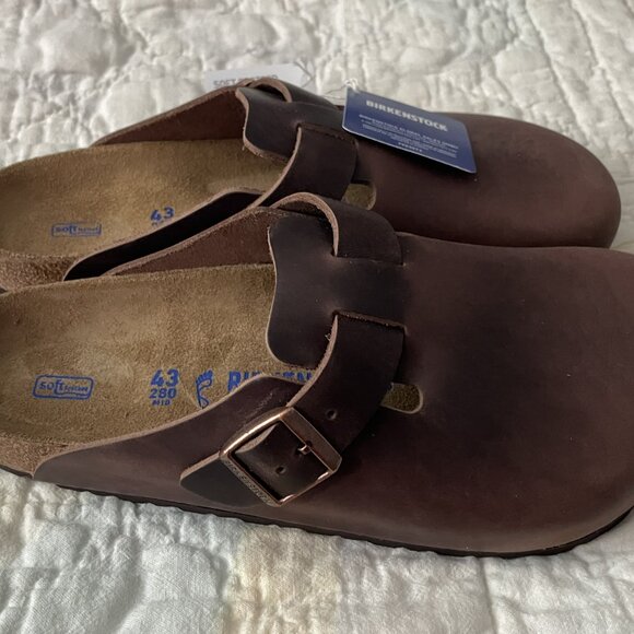 Birkenstock Boston soft footbed leather clog shoes US M 10 - Picture 2 of 8